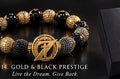 Pulseira ZGRINGO Gold and Black Prestige